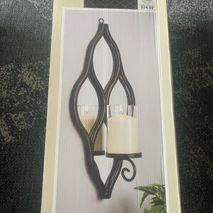 Elegant Black Wall Sconce Candle Holder